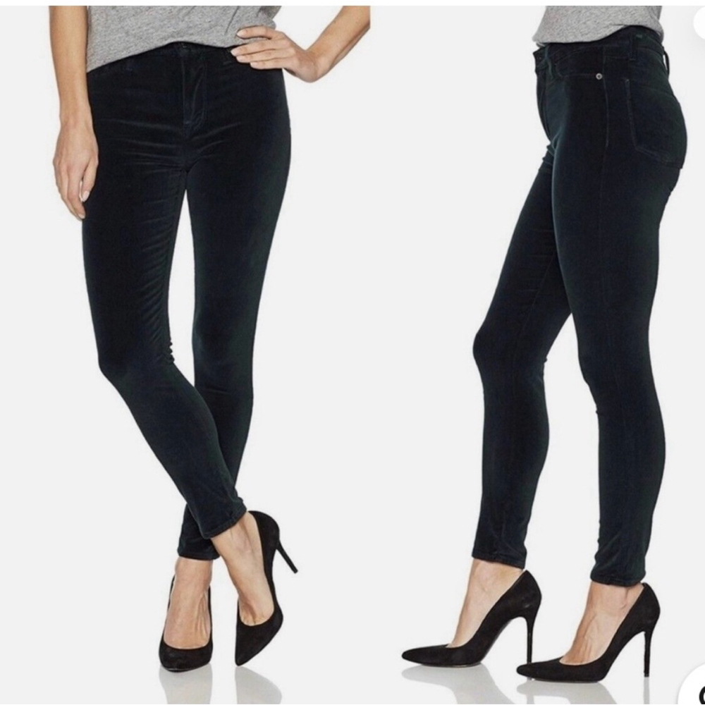 Women's Hudson Black Velvet skinny Jeans Size 25